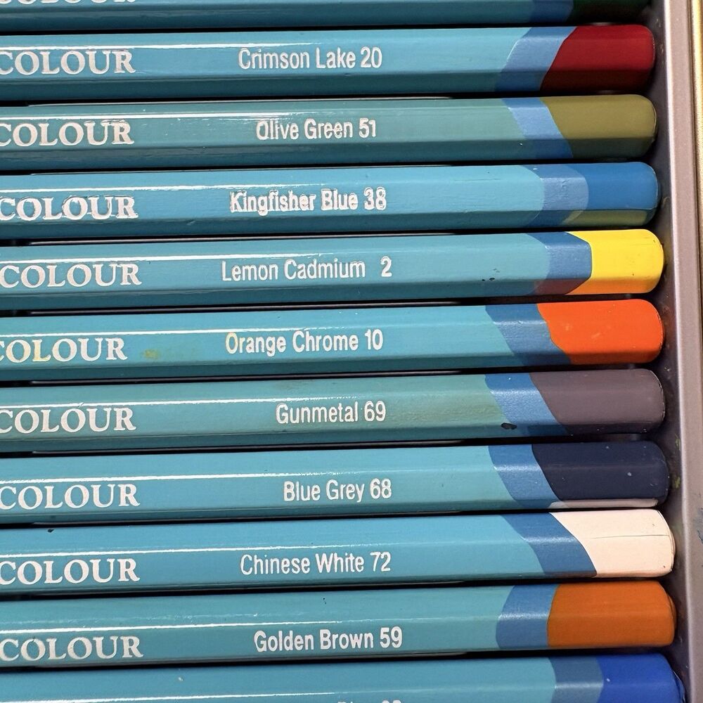 Derwent Watercolor Pencils - Gently Used - 23 of 24 Pack See Listing For Colors - Picture 5 of 10